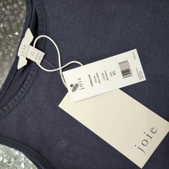 NWT - MIDNIGHT BLUE JOIE CORALINE SPAGHETTI STRAP SUMMER TOP - Picture 3 of 5